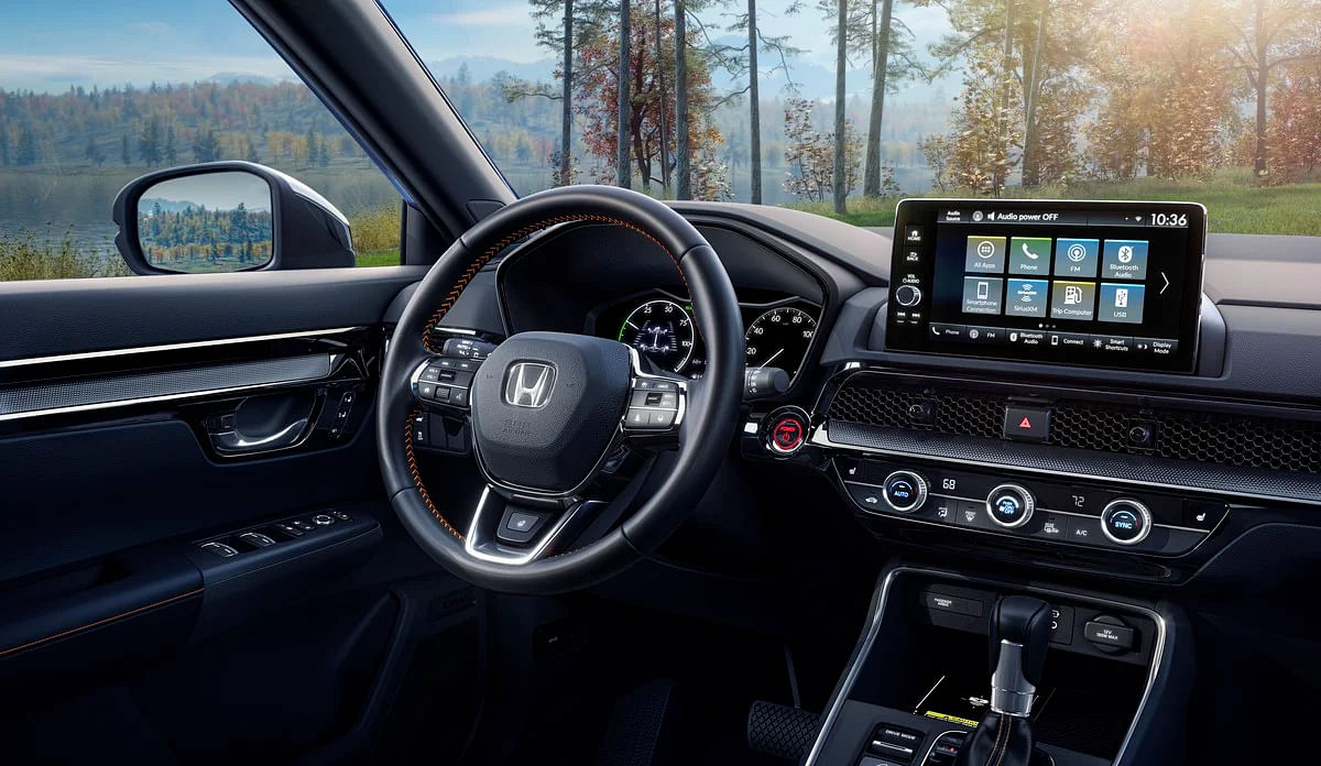 Red Honda CR-V SUV Interior Photograph