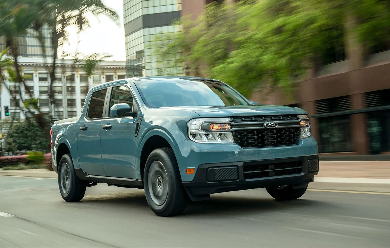 Grey 2024 Ford Maverick Pickup Truck Front Profile