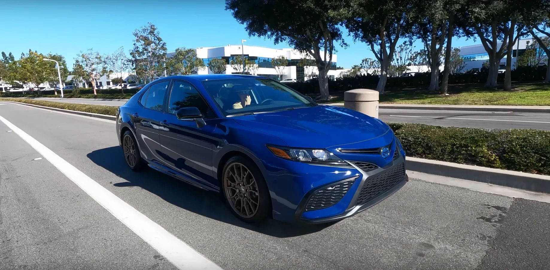 Blue TOyota Camry Front Profile