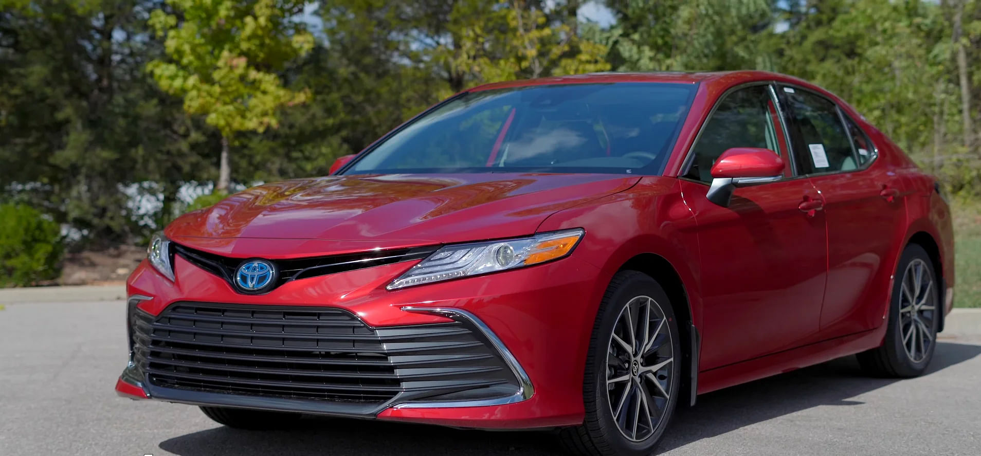 Red TOyota Camry Front Profile