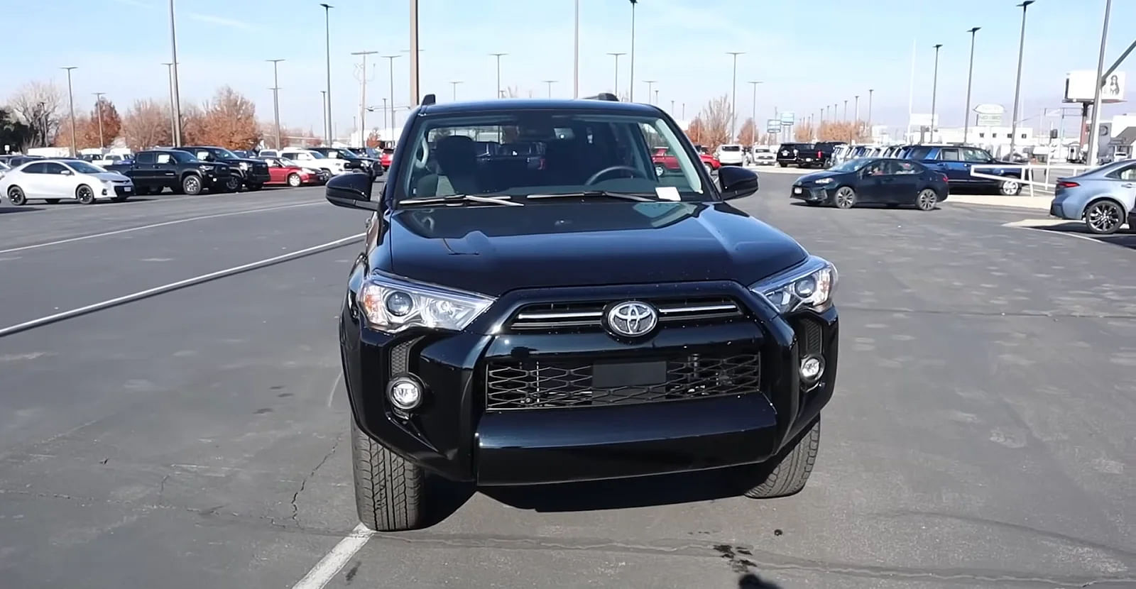 Black Toyota 4 Runner SUV Front Profile