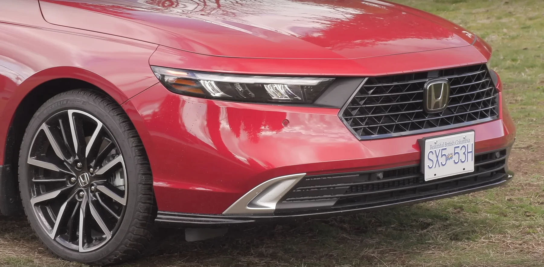 Red 2024 Honda Accord Front Profile Active Grille