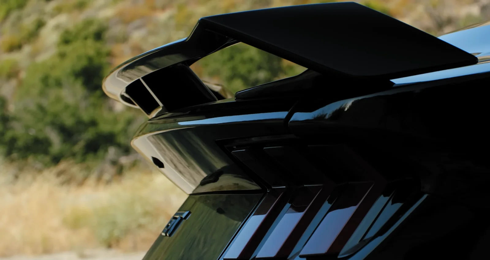 Black 2024 Ford Mustang GT Spoiler