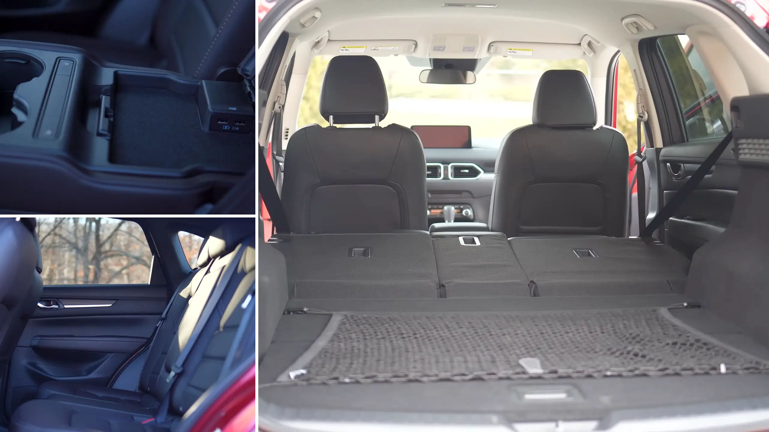 2024 Mazda CX-5 rear seats, rear centrer console and cargo space