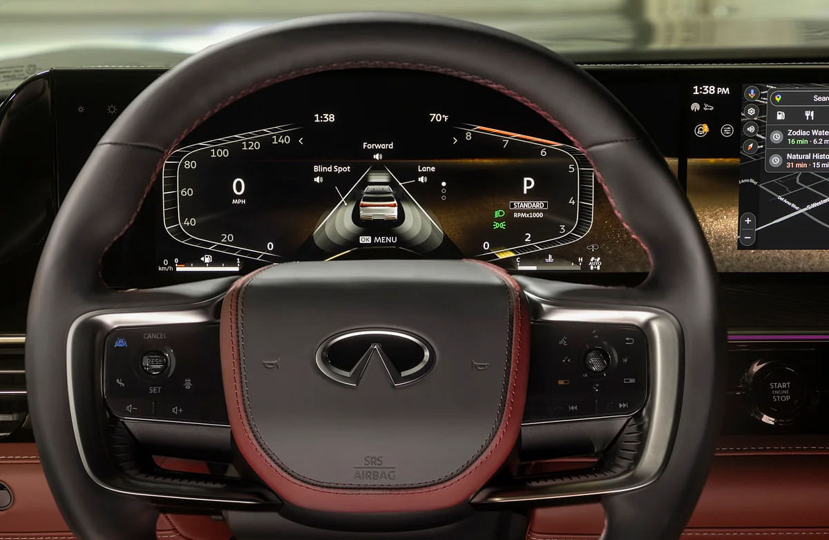 2025 Silver INFINITI QX30 Interior Steering Wheel Photograph