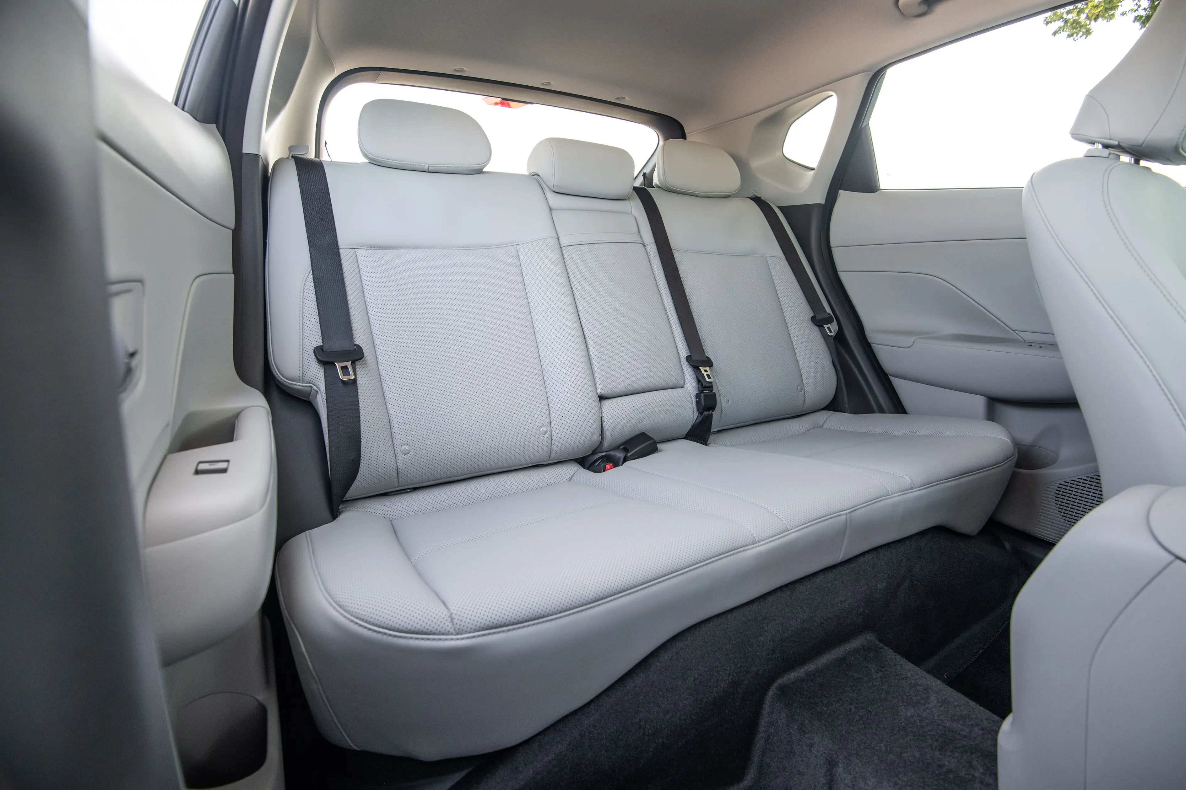 Grey 2024 Hyundai Kona Interior Rear Seats