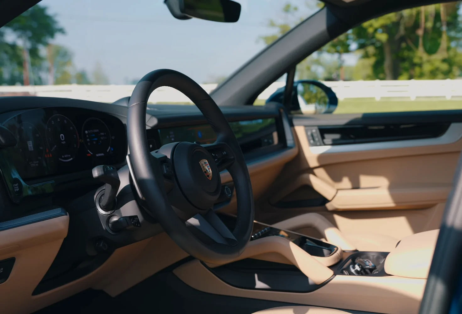 2024 Porsche Cayenne Interior Steering Wheel Photograph