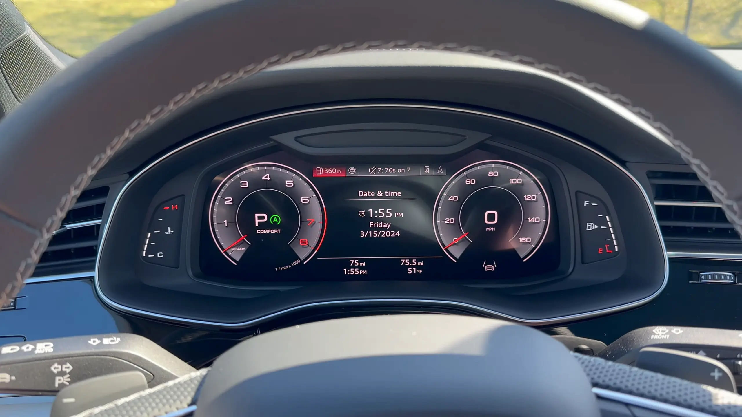 2024 Audi Q7 digital gauge cluster