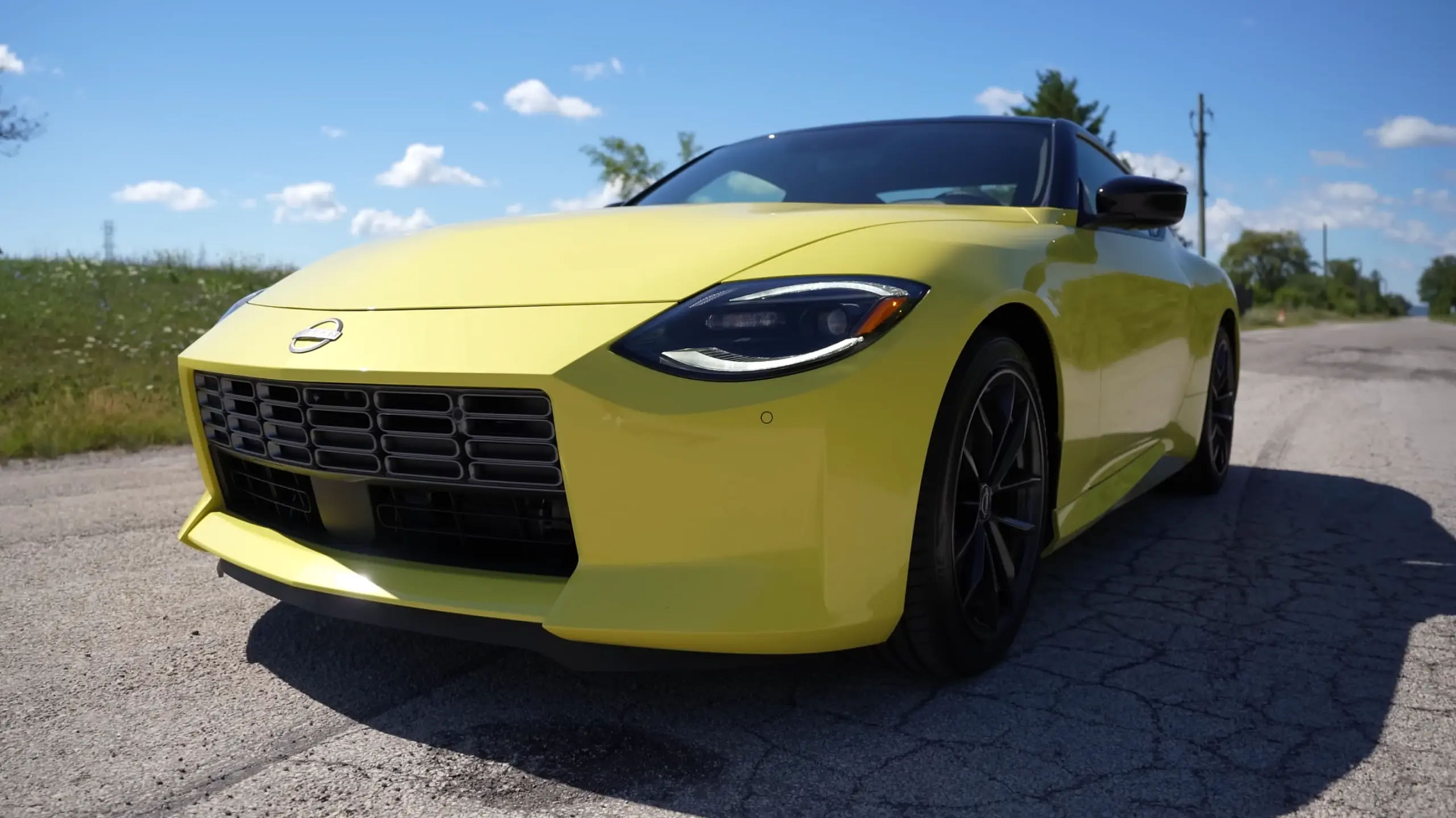 Yellow 2024 Nissan Z front view